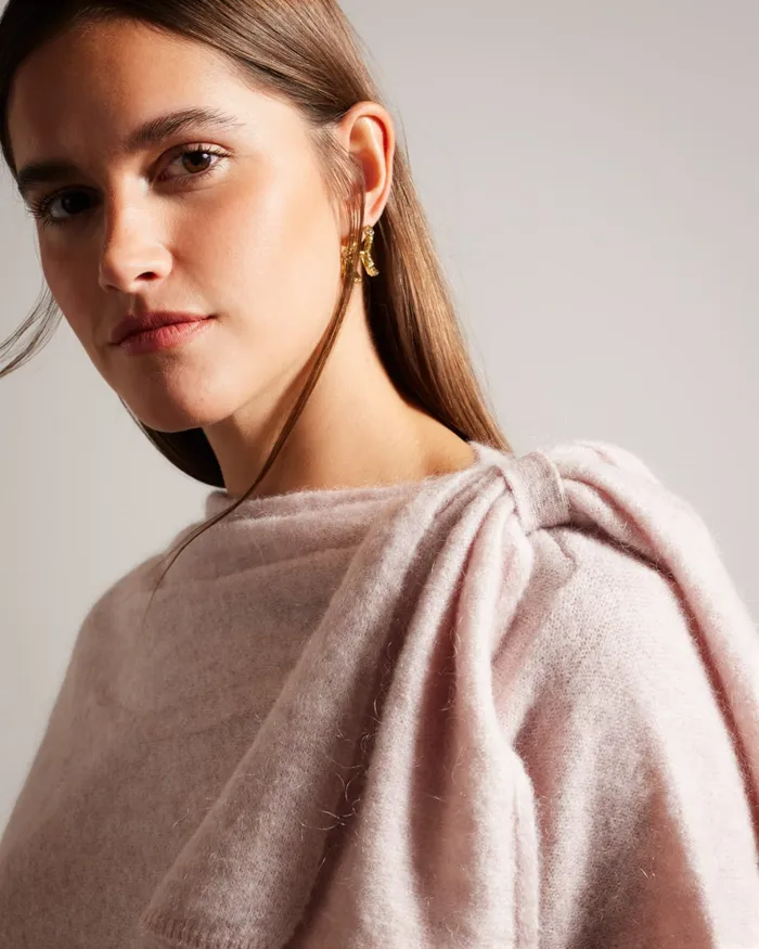 Women TEEBOW 8211 Bow Embellished Wool Top Pale Pink Ted Baker Tops and Blouses Women TEEBOW 8211 Bow Embellished Wool Top Pale Pink Ted Baker Tops and Blouses