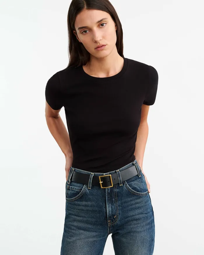 Women Tees Nili Lotan ELIN TEE Black