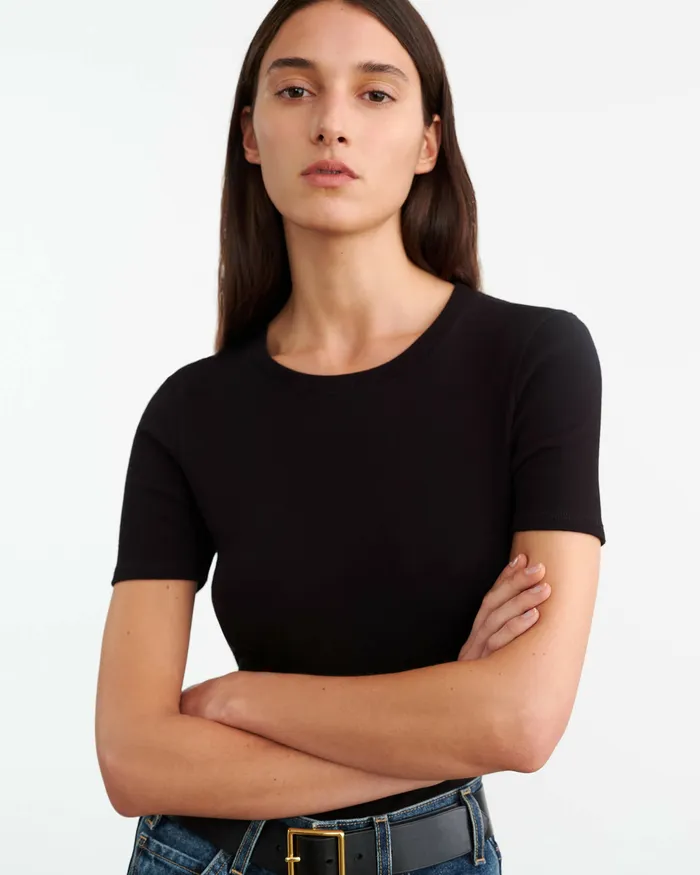Women Tees Nili Lotan ELIN TEE Black