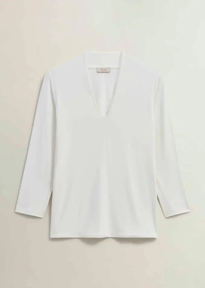 Women Tops Hobbs Aimee Double Fronted Top Ivory
