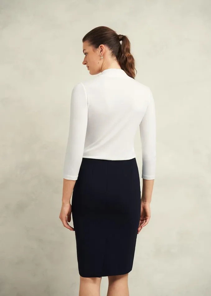 Women Tops Hobbs Aimee Double Fronted Top Ivory