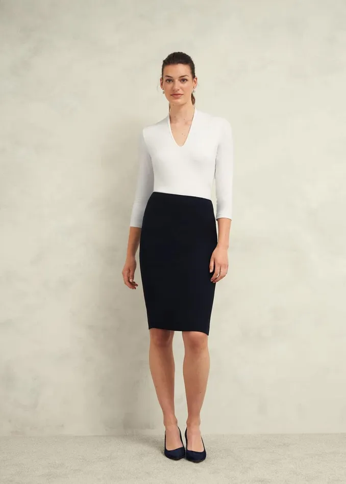 Women Tops Hobbs Aimee Double Fronted Top Ivory