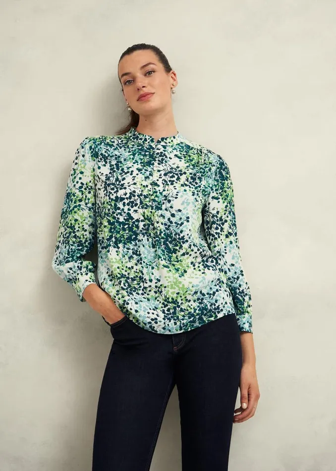 Women Tops Hobbs Beatrix Blouse Ivory Multi