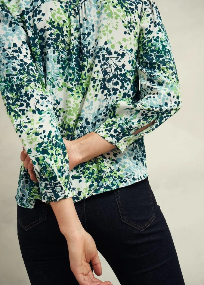 Women Tops Hobbs Beatrix Blouse Ivory Multi