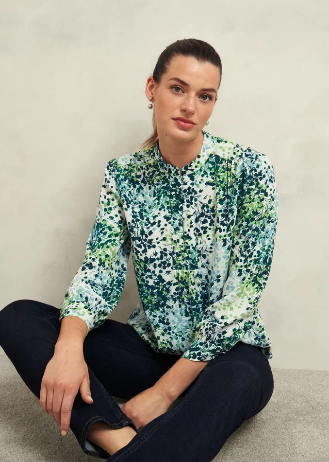 Women Tops Hobbs Beatrix Blouse Ivory Multi