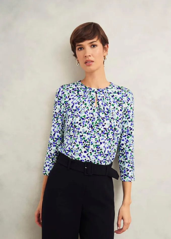 Women Tops Hobbs Julia Printed Top Floral Multi