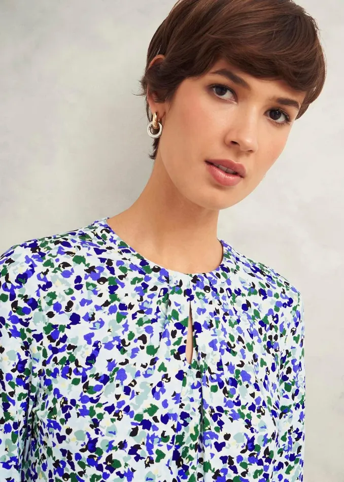 Women Tops Hobbs Julia Printed Top Floral Multi