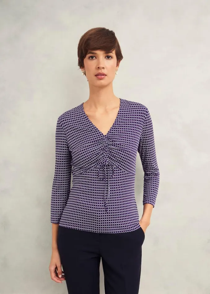 Women Tops Hobbs Simmy Printed Top Purple Multi