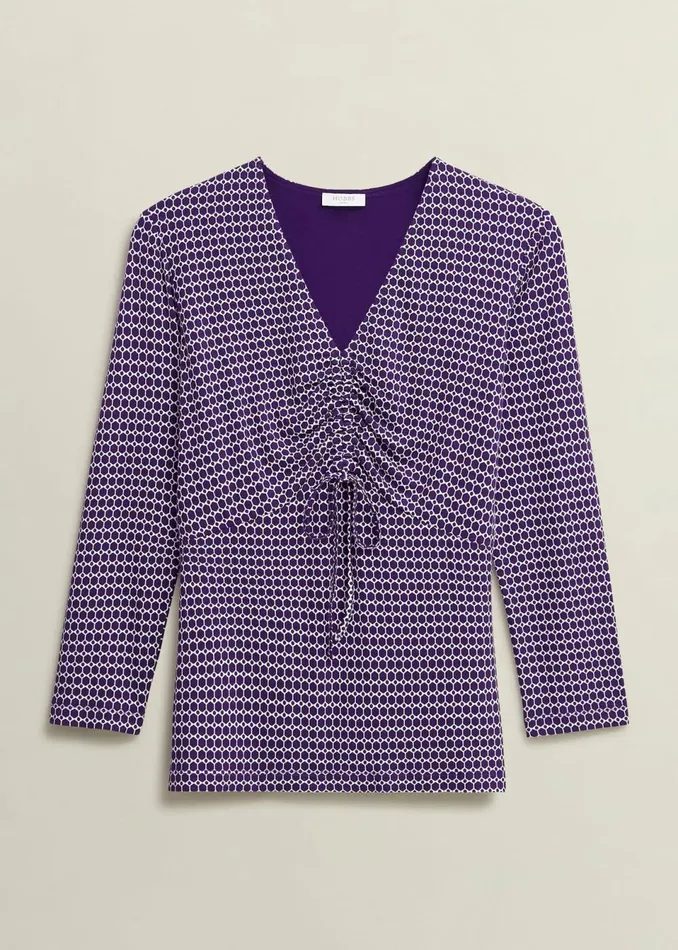 Women Tops Hobbs Simmy Printed Top Purple Multi