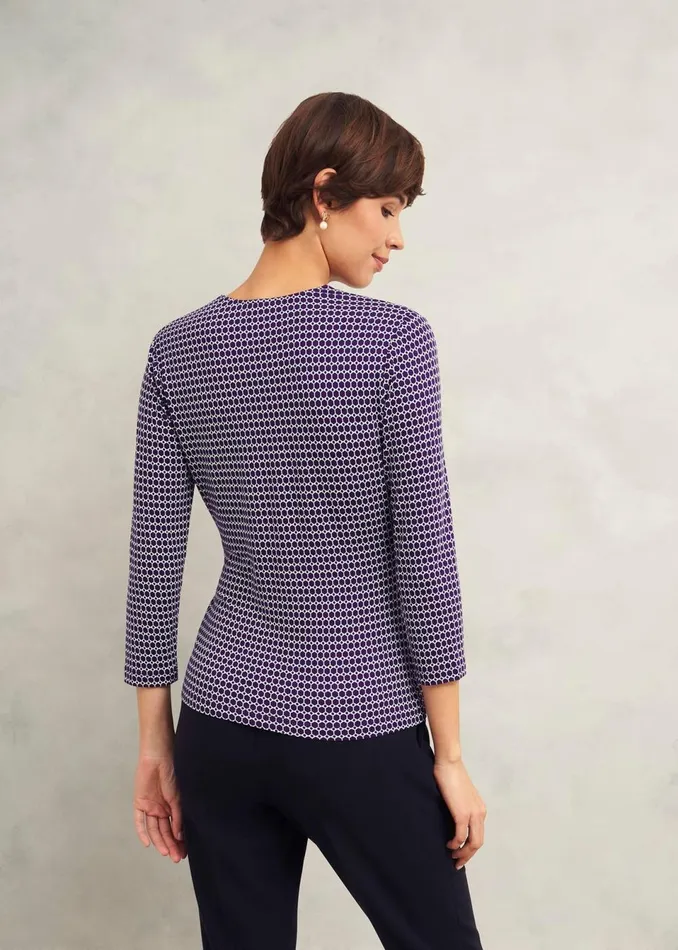 Women Tops Hobbs Simmy Printed Top Purple Multi