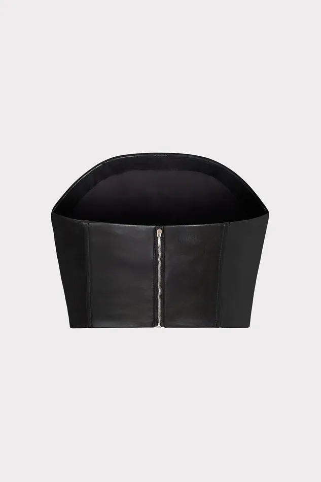 Women Tops Milly Lois Eyelet Vegan Leather Top Black Women Tops Milly Lois Eyelet Vegan Leather Top Black