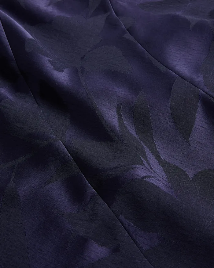 Women TREBBIA 8211 Asymmetric Jacquard Midi Skirt Navy Ted Baker Skirts