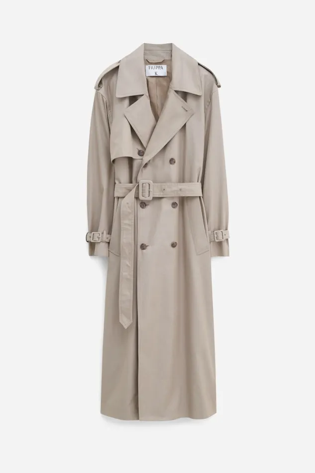 Women Trench Coat Khaki Beige Filippa K Outerwear