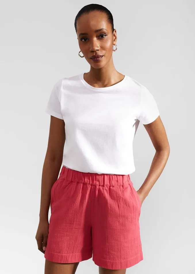 Women Trousers Hobbs Allie Shorts Wild Berry Pink