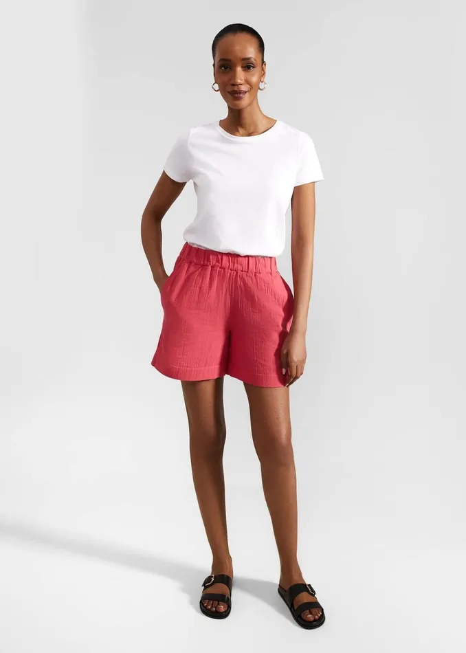 Women Trousers Hobbs Allie Shorts Wild Berry Pink