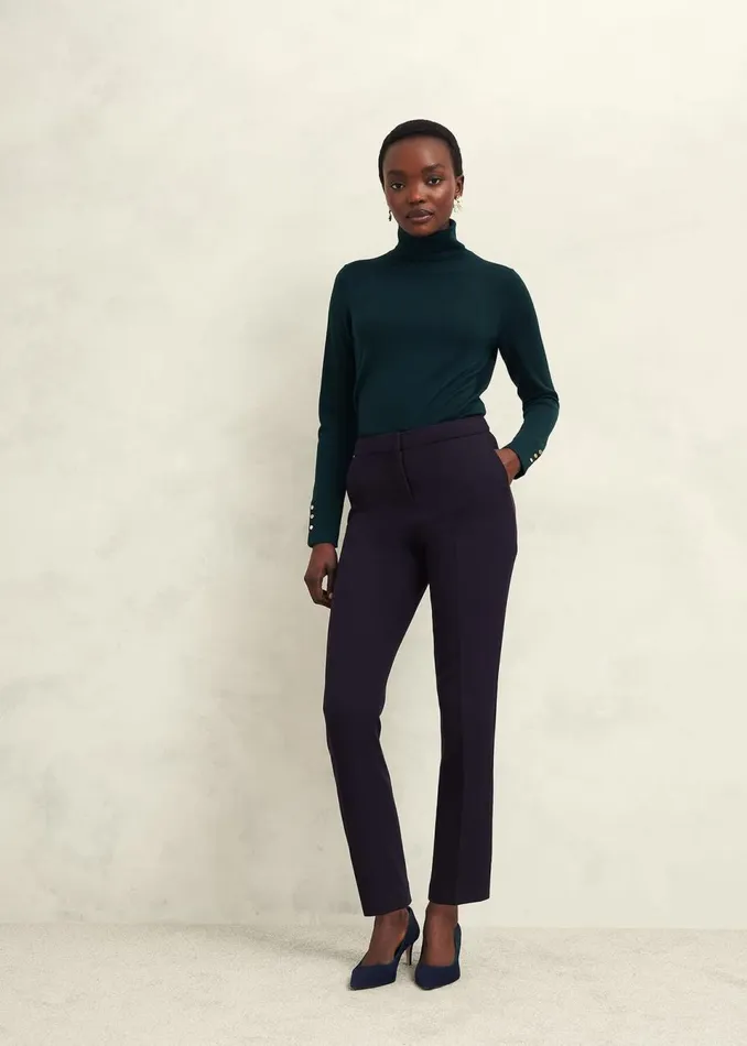 Women Trousers Hobbs Aly Slim Trousers Navy