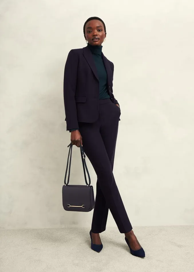Women Trousers Hobbs Aly Slim Trousers Navy