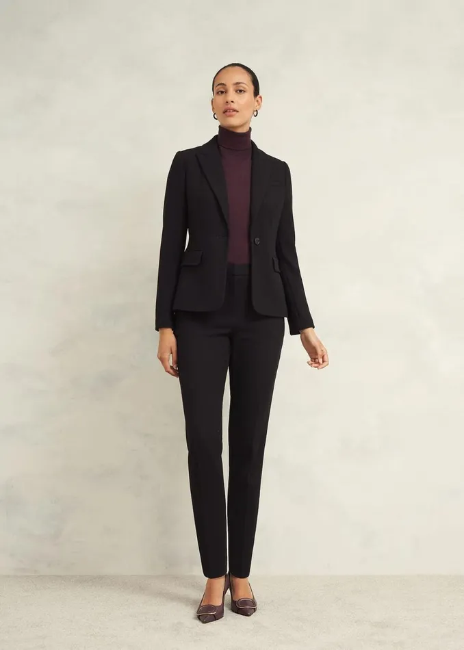 Women Trousers Hobbs Petite Mia Slim Trousers Black
