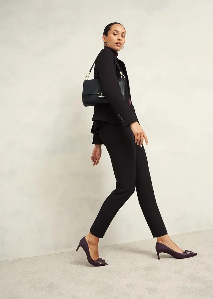 Women Trousers Hobbs Petite Mia Slim Trousers Black
