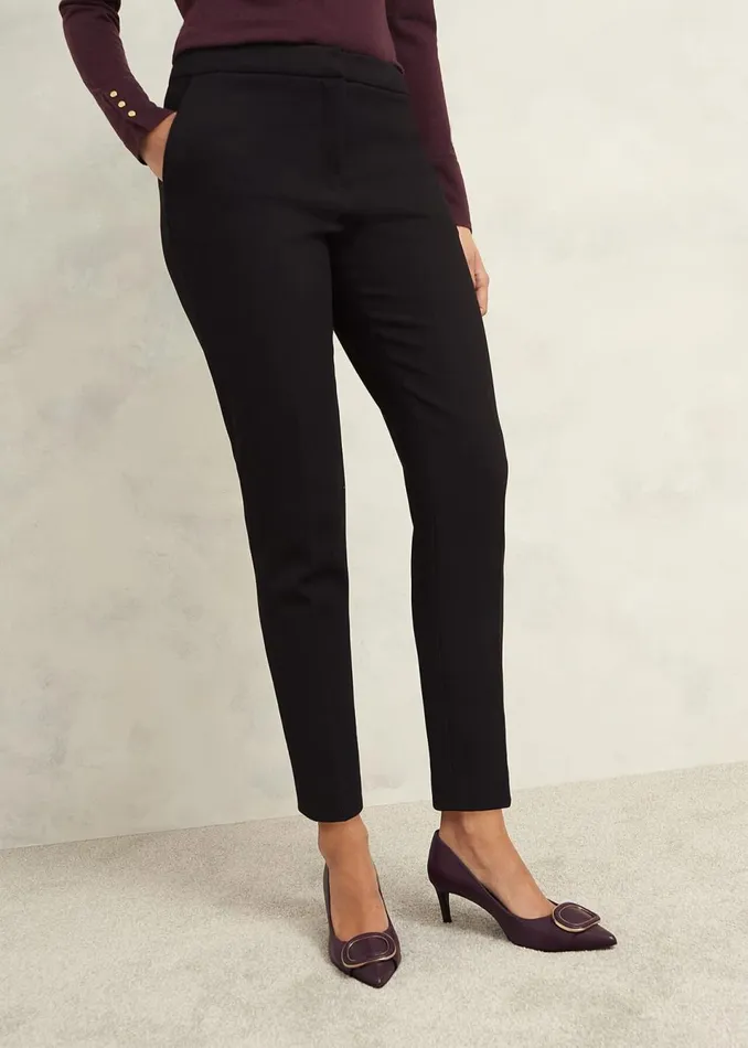 Women Trousers Hobbs Petite Mia Slim Trousers Black