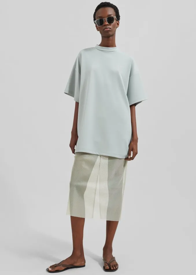 Women Verna Semi Sheer Midi Skirt 8211 Moss Green The Frankie Shop Bottoms