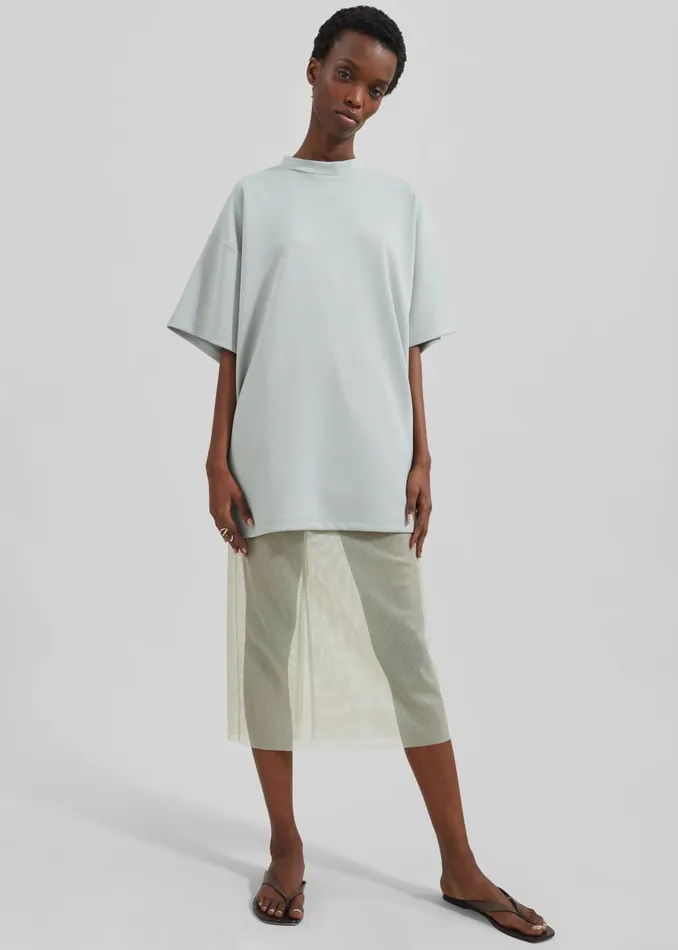 Women Verna Semi Sheer Midi Skirt 8211 Moss Green The Frankie Shop Bottoms