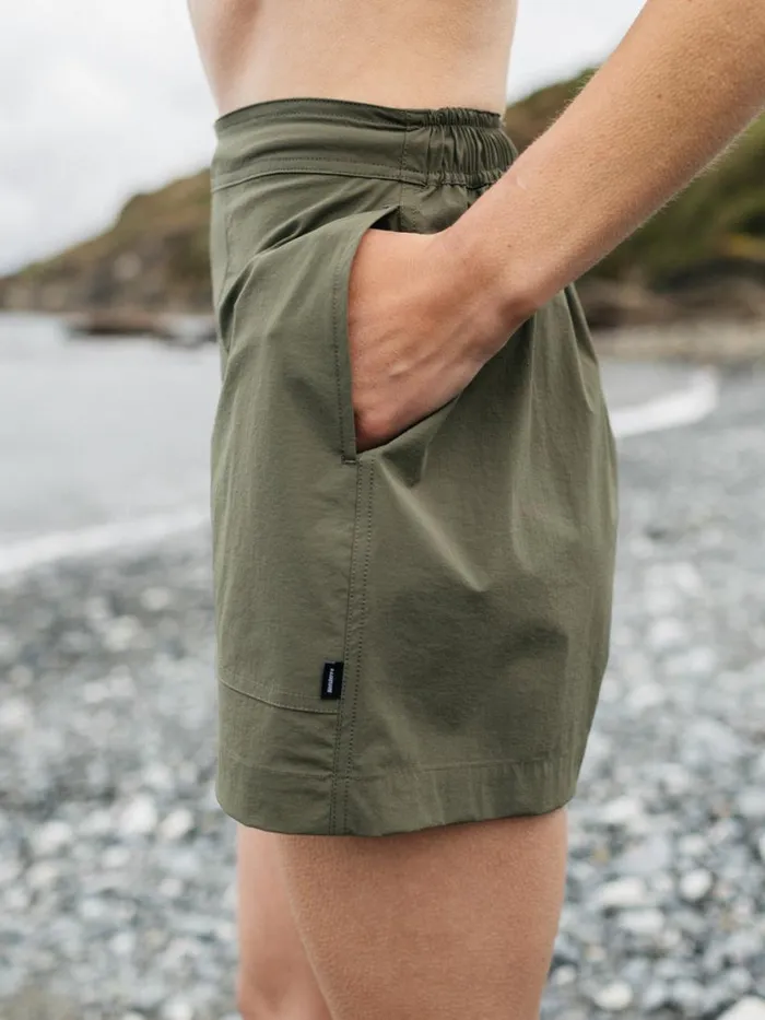 Women Walker Hybrid Shorts Olive Finisterre Swimwear and Bikinis