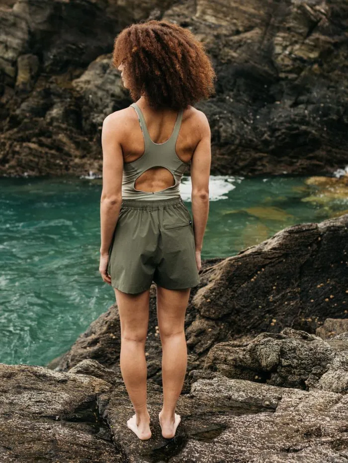 Women Walker Hybrid Shorts Olive Finisterre Swimwear and Bikinis