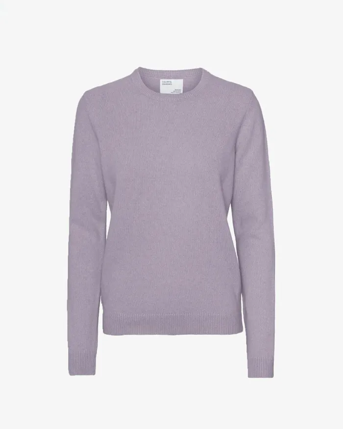 Women Women Classic Merino Wool Crew Purple Haze Colorful Standard Knit Sweaters