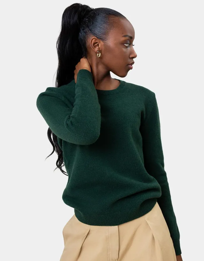 Women Women Classic Merino Wool Crew Soft Lavender Colorful Standard Knit Sweaters