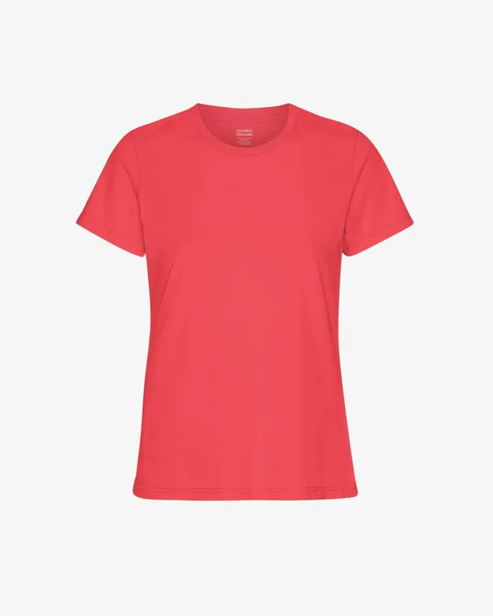 Women Women Light Organic Tee Red Tangerine Colorful Standard TShirts
