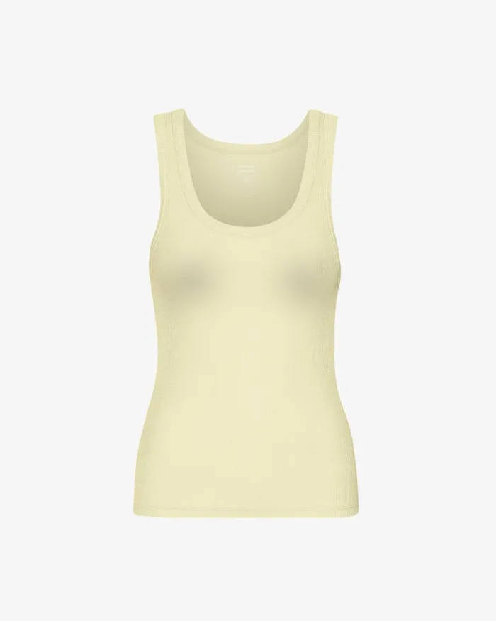 Women Women Organic Rib Tank Top Soft Yellow Colorful Standard Tank Tops