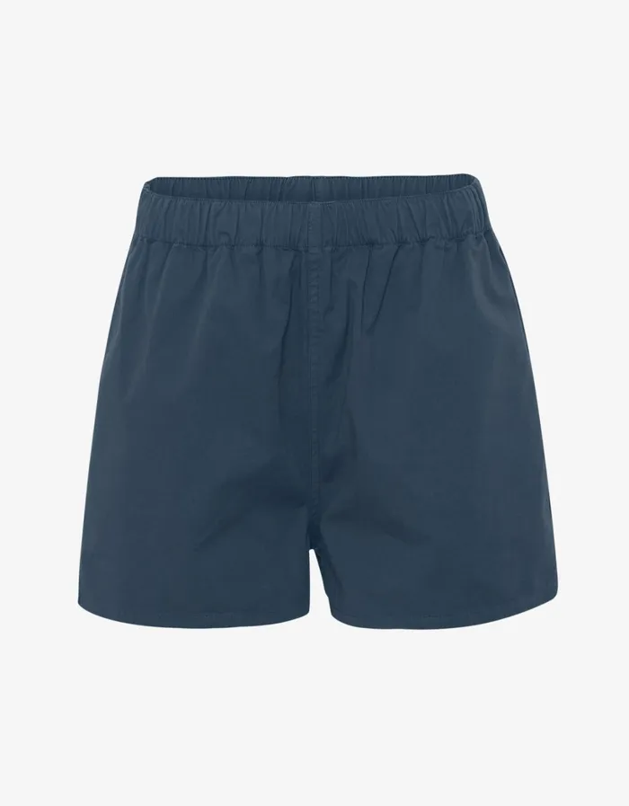 Women Women Organic Twill Shorts Petrol Blue Colorful Standard Shorts