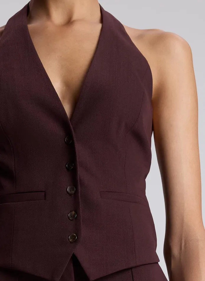 Women Woodson II Tailored Vest Chocolate Plum ALC Jackets and Coats