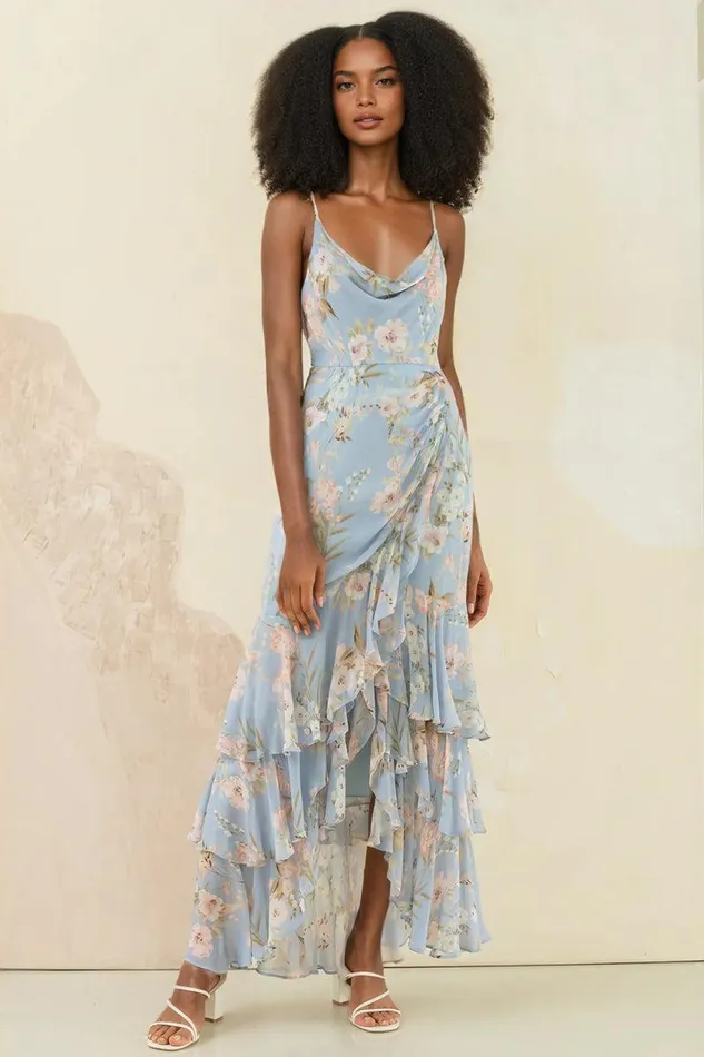 Women YUMI KIM Dresses CARMINE MAXI DRESS Amalfi Sky