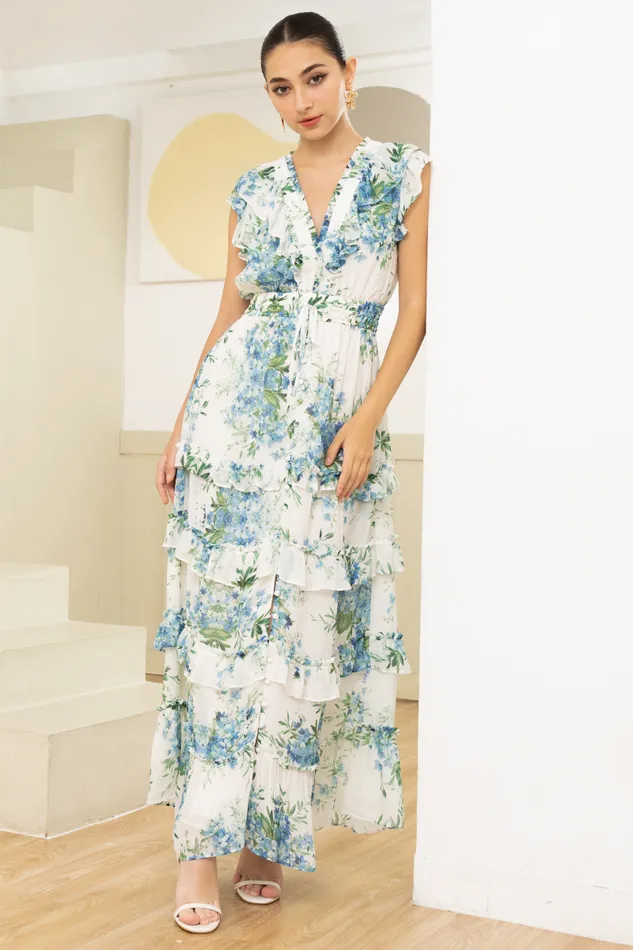 Women YUMI KIM Dresses CECILE MAXI DRESS Magic Blossom Ivory