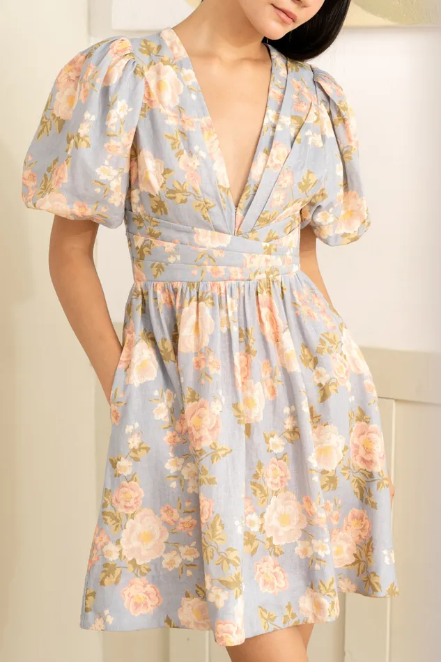 Women YUMI KIM Dresses GAYLE LINEN DRESS Mellow Brook Crystal