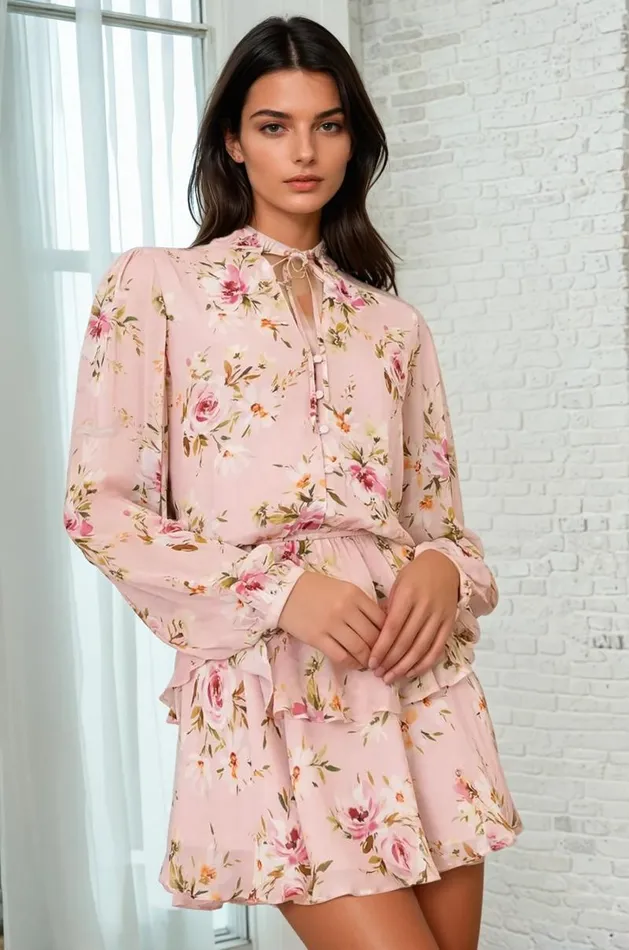 Women YUMI KIM Dresses LOVE ALWAYS DRESS Floral Dawn Blush