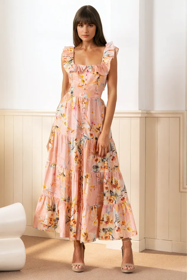 Women YUMI KIM Dresses MADISON LINEN DRESS Destiny Delight Blush