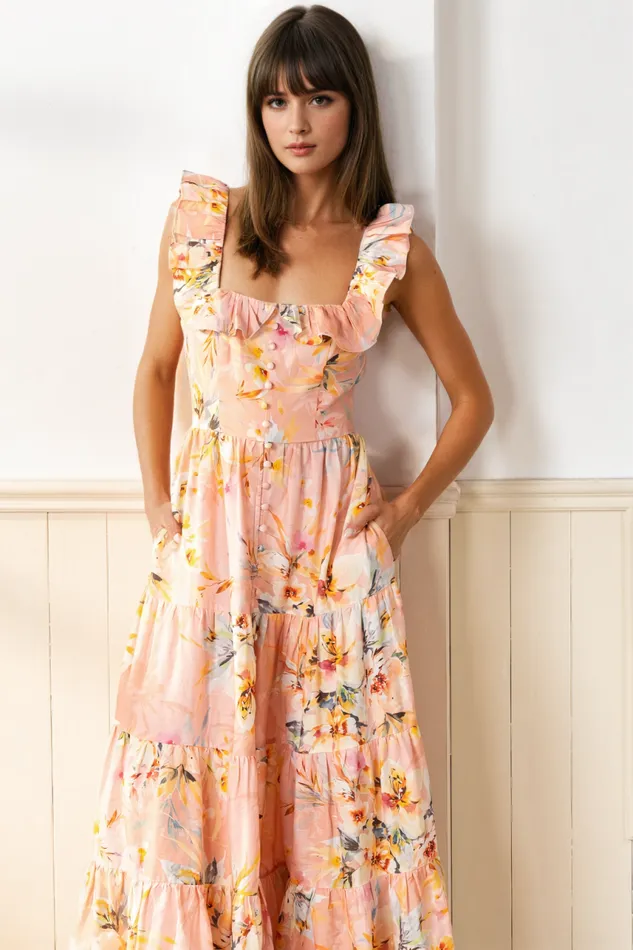 Women YUMI KIM Dresses MADISON LINEN DRESS Destiny Delight Blush