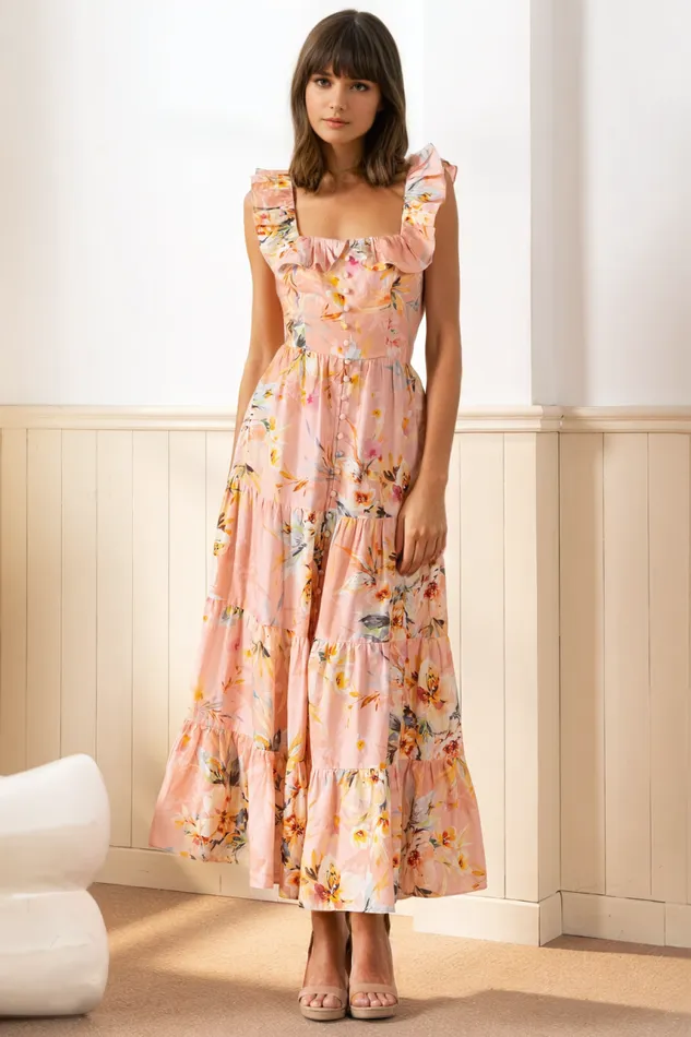 Women YUMI KIM Dresses MADISON LINEN DRESS Destiny Delight Blush