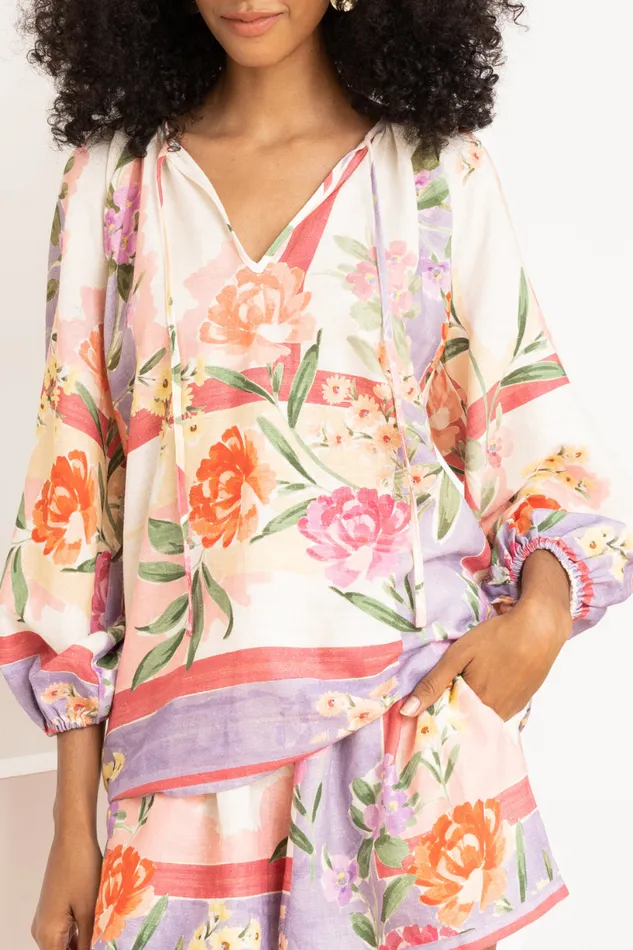 Women YUMI KIM Sets DREW LINEN SHORTS Mayfair Garden
