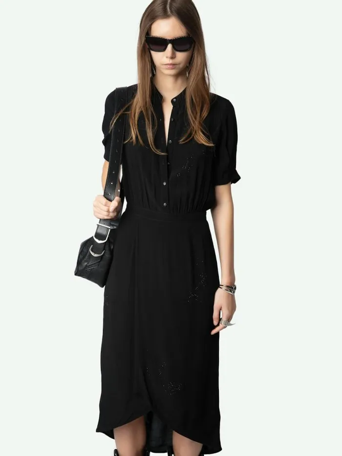 Women Zadig and Voltaire Dresses and Skirts Rimaz Dress Black Women Zadig and Voltaire Dresses and Skirts Rimaz Dress Black
