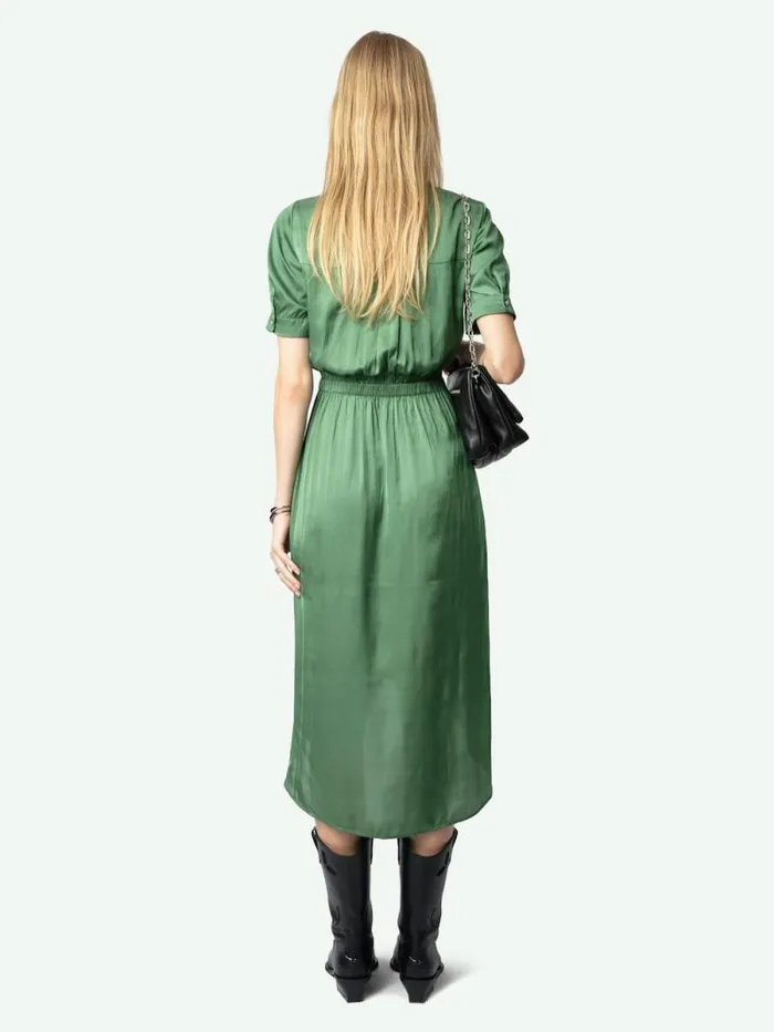 Women Zadig and Voltaire Dresses and Skirts Rimaz Satin Dress Coriander