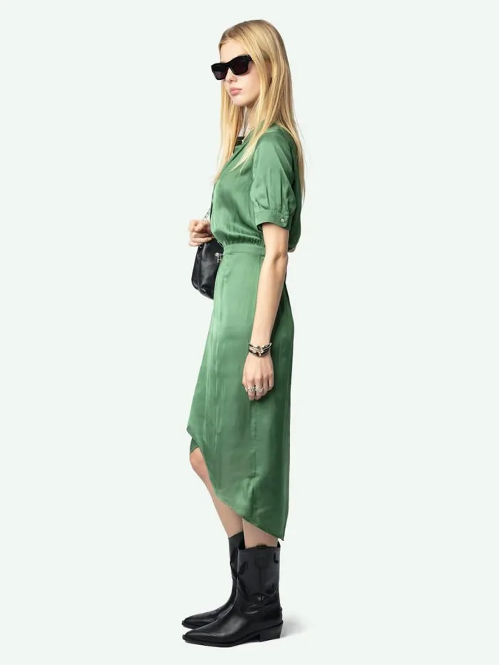 Women Zadig and Voltaire Dresses and Skirts Rimaz Satin Dress Coriander