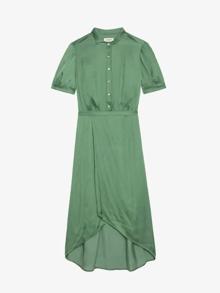 Women Zadig and Voltaire Dresses and Skirts Rimaz Satin Dress Coriander