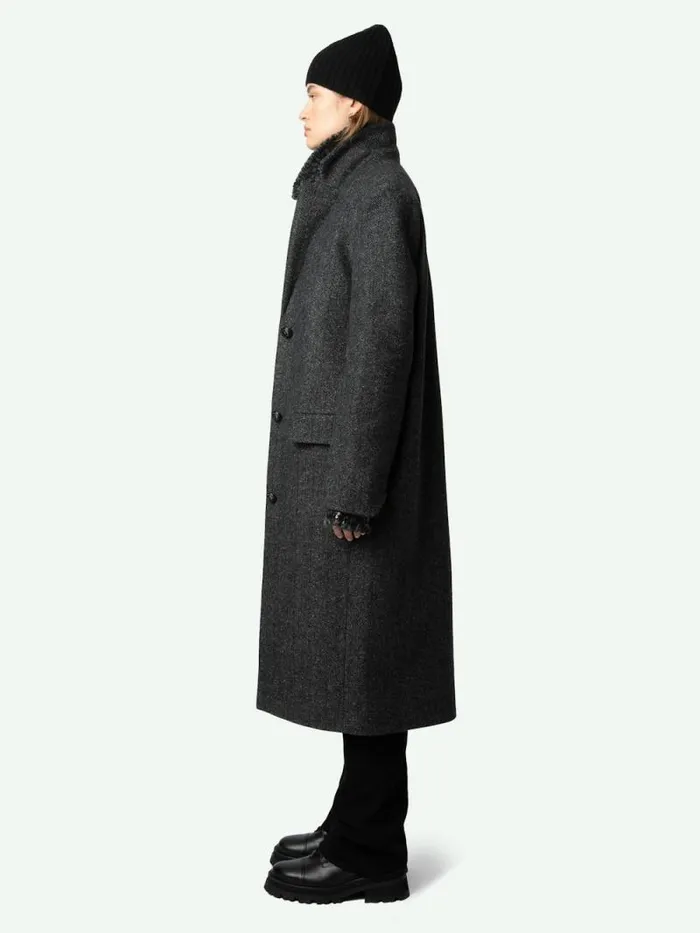 Women Zadig and Voltaire Jackets and Coats Mio Coat Anthracite