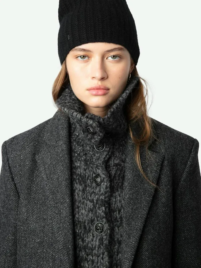 Women Zadig and Voltaire Jackets and Coats Mio Coat Anthracite