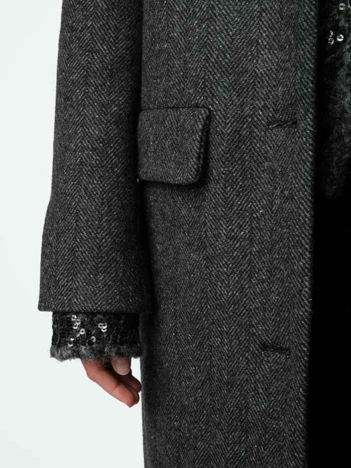 Women Zadig and Voltaire Jackets and Coats Mio Coat Anthracite