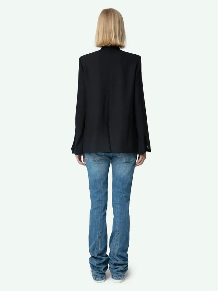 Women Zadig and Voltaire Jackets and Coats Very Bis Blazer Encre Women Zadig and Voltaire Jackets and Coats Very Bis Blazer Encre